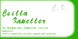 csilla kapeller business card